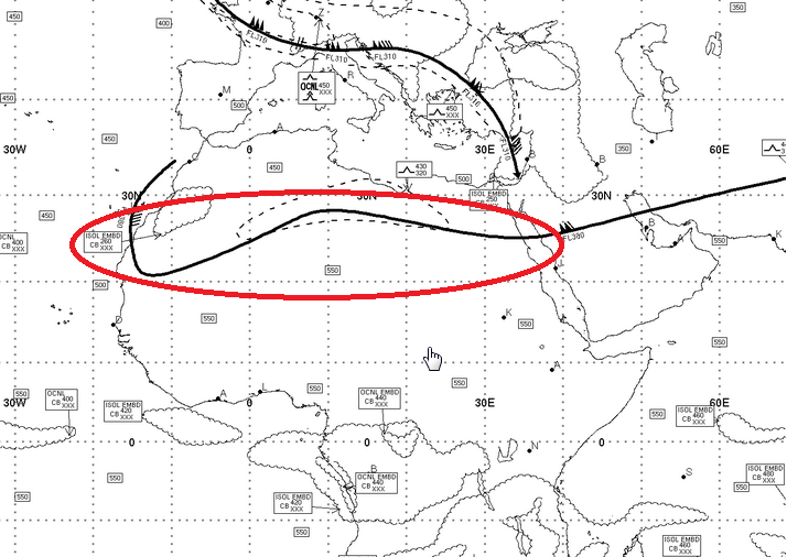 Jet stream sur le Sahara